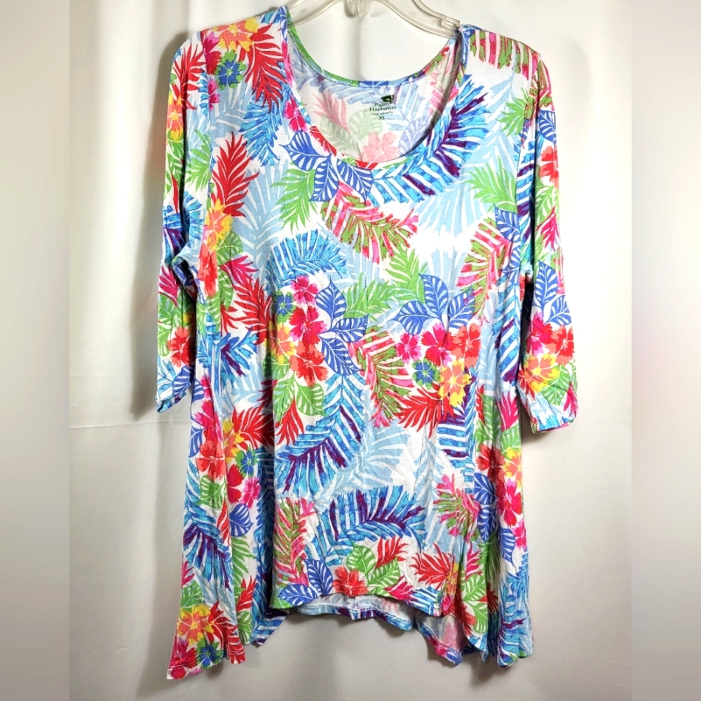 Palm Harbour beachy colored blouse women's XL  #200